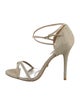 Badgley Mischka Glitter Animal Print Sandals