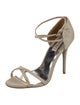 Badgley Mischka Glitter Animal Print Sandals