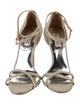 Badgley Mischka Glitter Animal Print Sandals