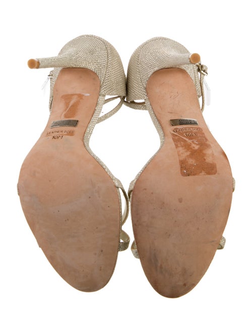 Badgley Mischka Glitter Animal Print Sandals