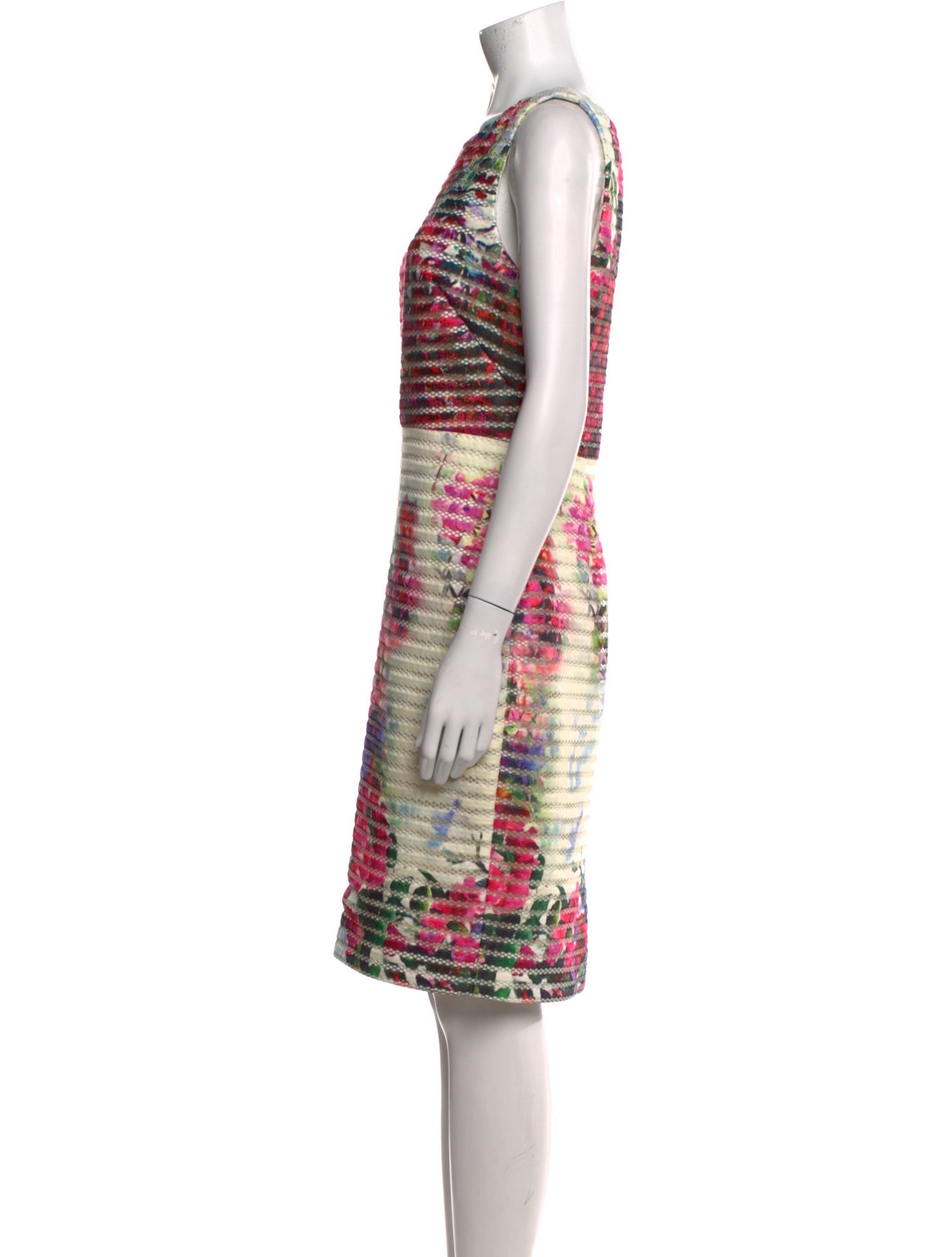 Badgley Mischka Printed Knee-Length Dress