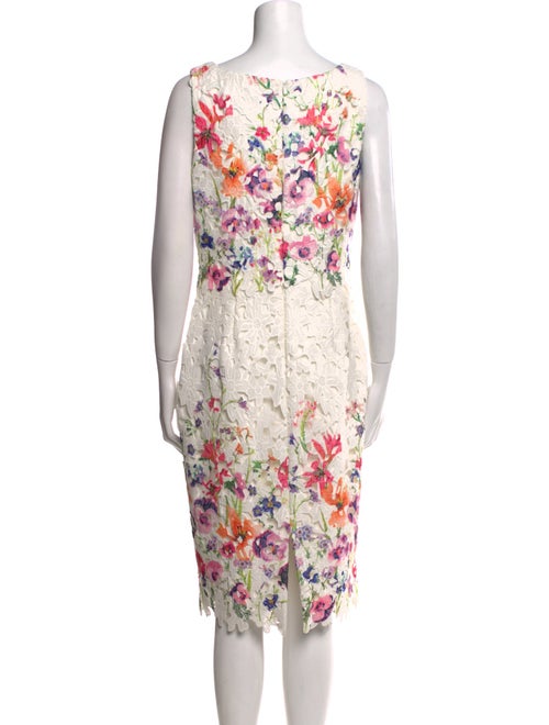 Badgley Mischka Floral Print Knee-Length Dress