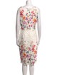 Badgley Mischka Floral Print Knee-Length Dress
