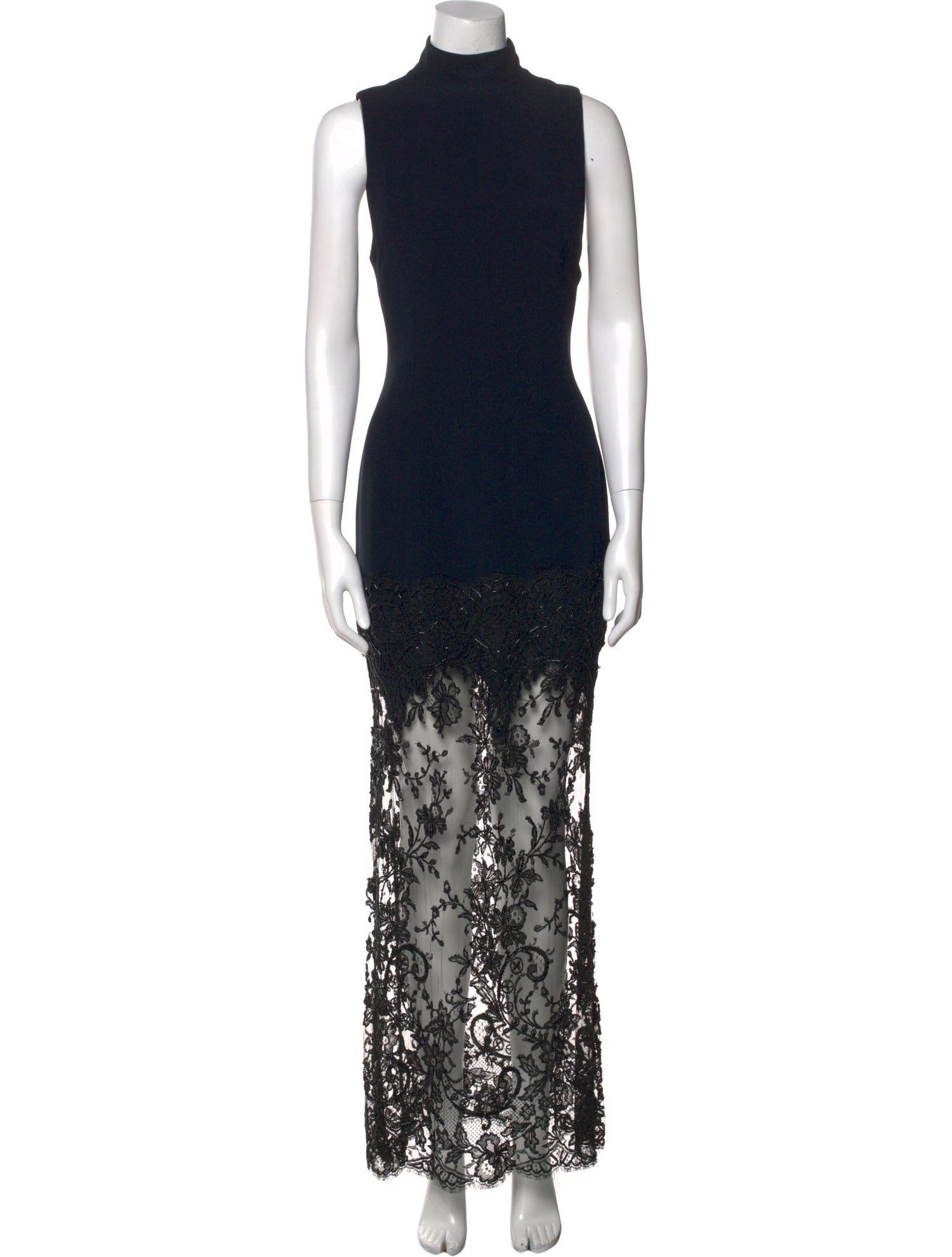 Badgley Mischka Turtleneck Long Dress