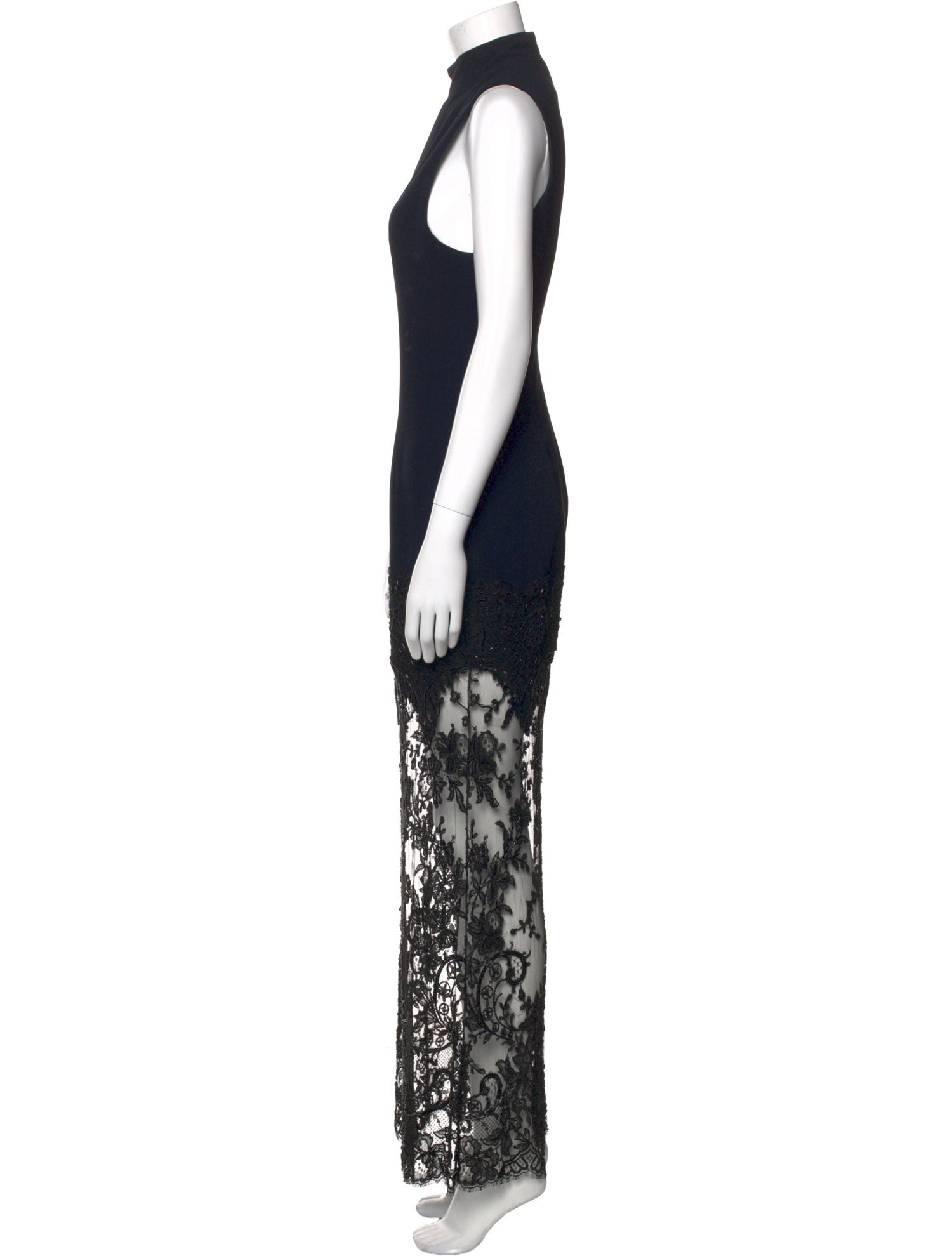 Badgley Mischka Turtleneck Long Dress