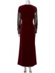 Badgley Mischka Bateau Neckline Long Dress