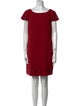 Badgley Mischka Bateau Neckline Mini Dress
