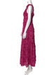 Badgley Mischka Floral Print Long Dress