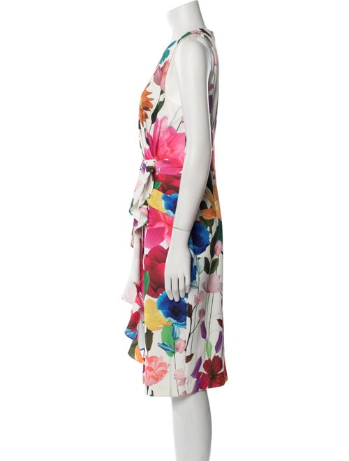 Badgley Mischka Floral Print Midi Length Dress
