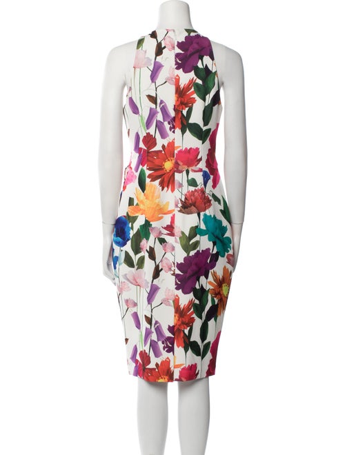 Badgley Mischka Floral Print Midi Length Dress