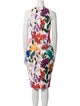 Badgley Mischka Floral Print Midi Length Dress