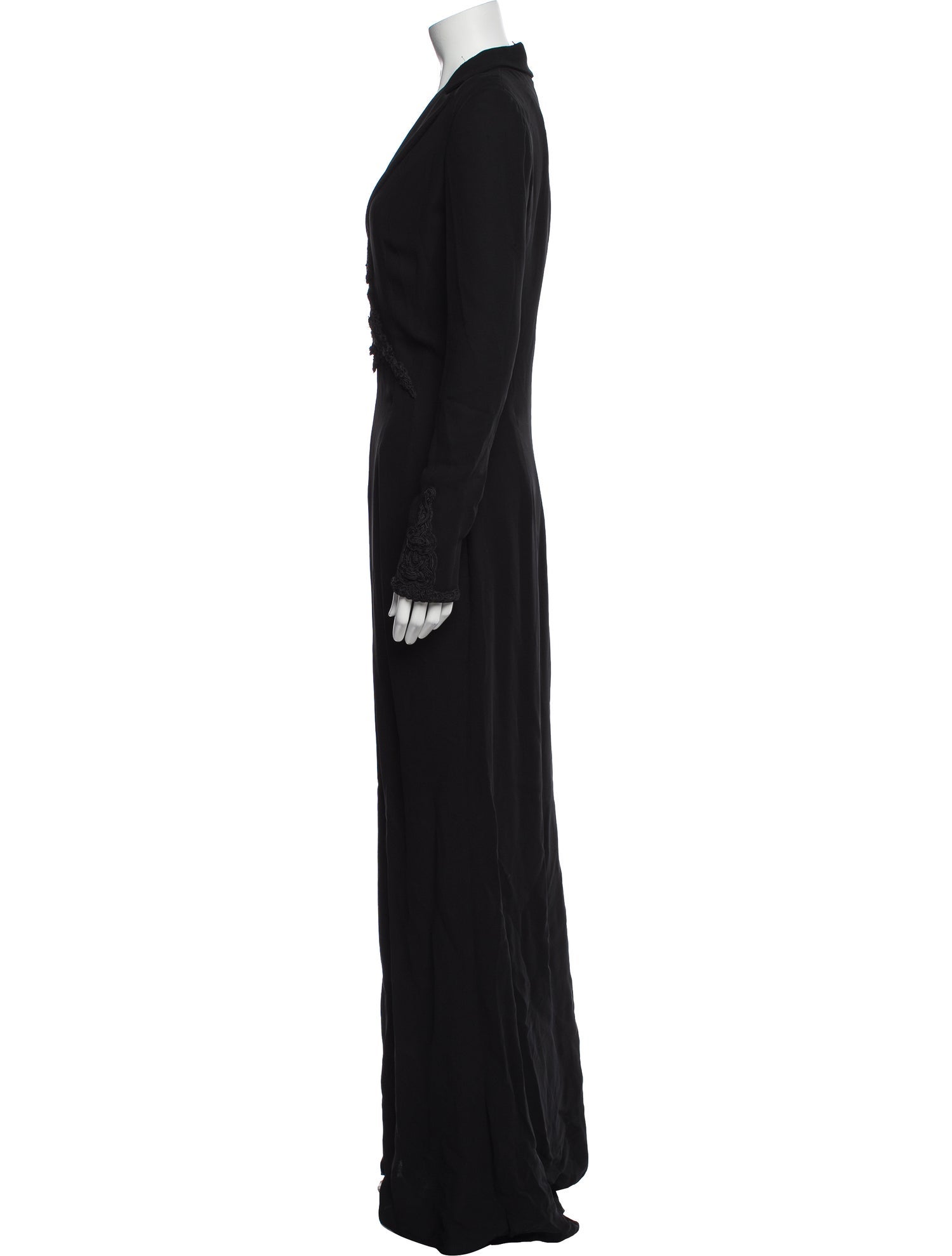 Badgley Mischka V-Neck Long Dress