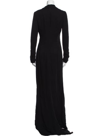 Badgley Mischka V-Neck Long Dress