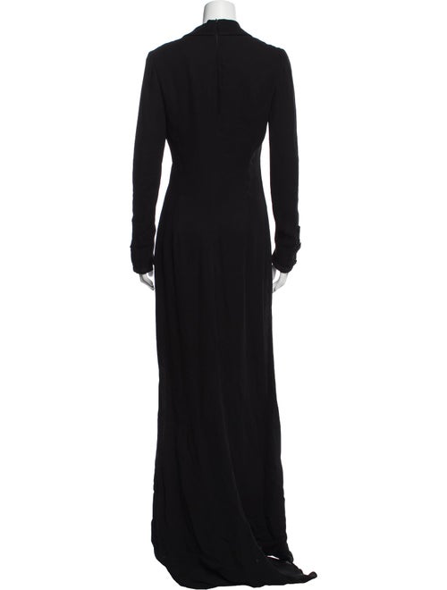 Badgley Mischka V-Neck Long Dress