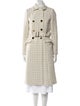 Badgley Mischka Tweed Pattern Trench Coat