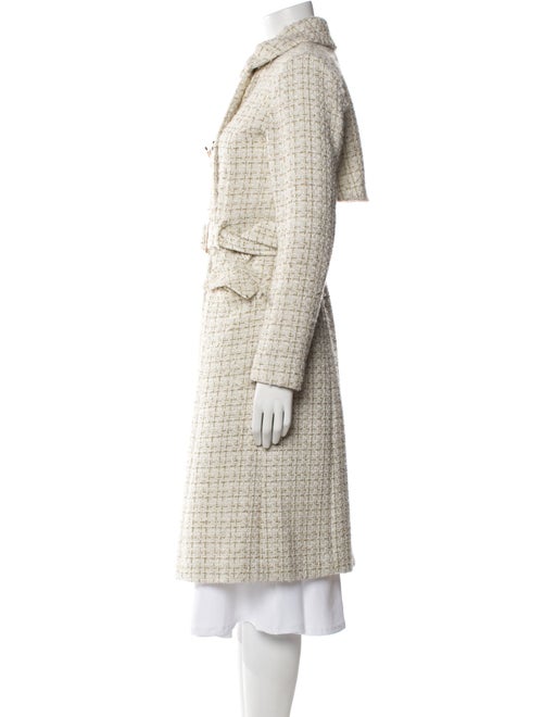 Badgley Mischka Tweed Pattern Trench Coat