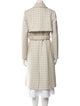 Badgley Mischka Tweed Pattern Trench Coat