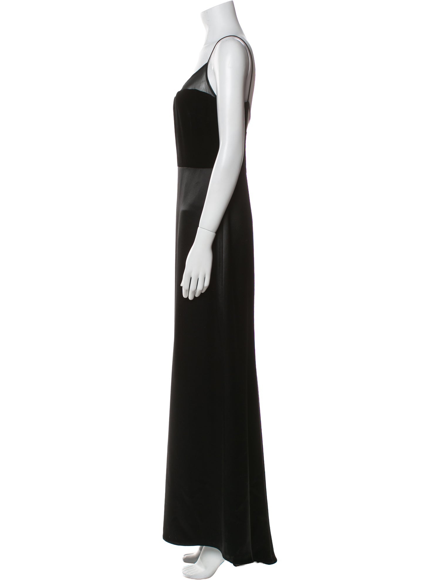 Badgley Mischka V-Neck Long Dress