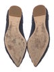 Badgley Mischka Suede Crystal Embellishments Ballet Flats