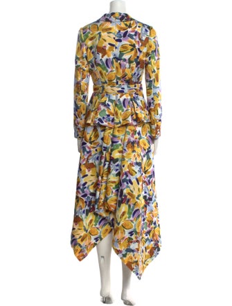 Badgley Mischka Printed Midi Length Dress