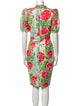 Badgley Mischka Floral Print Knee-Length Dress