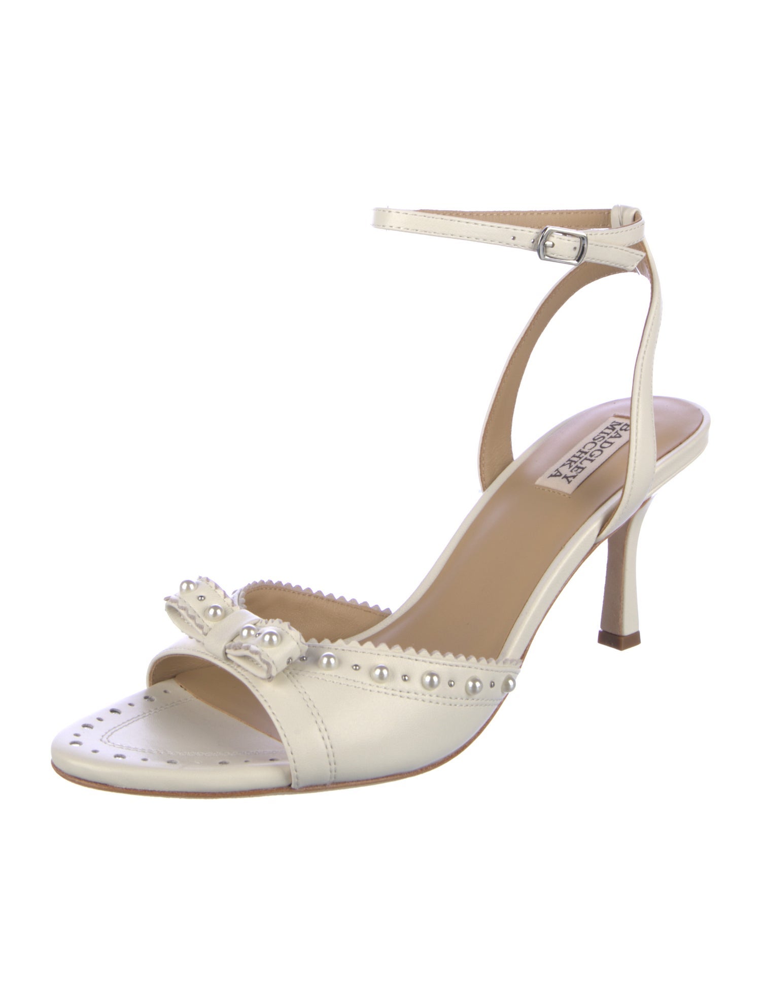 Badgley Mischka Leather Printed Sandals
