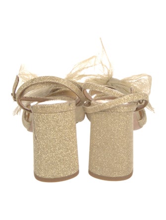 Badgley Mischka Animal Print Bow Accents Slingback Sandals