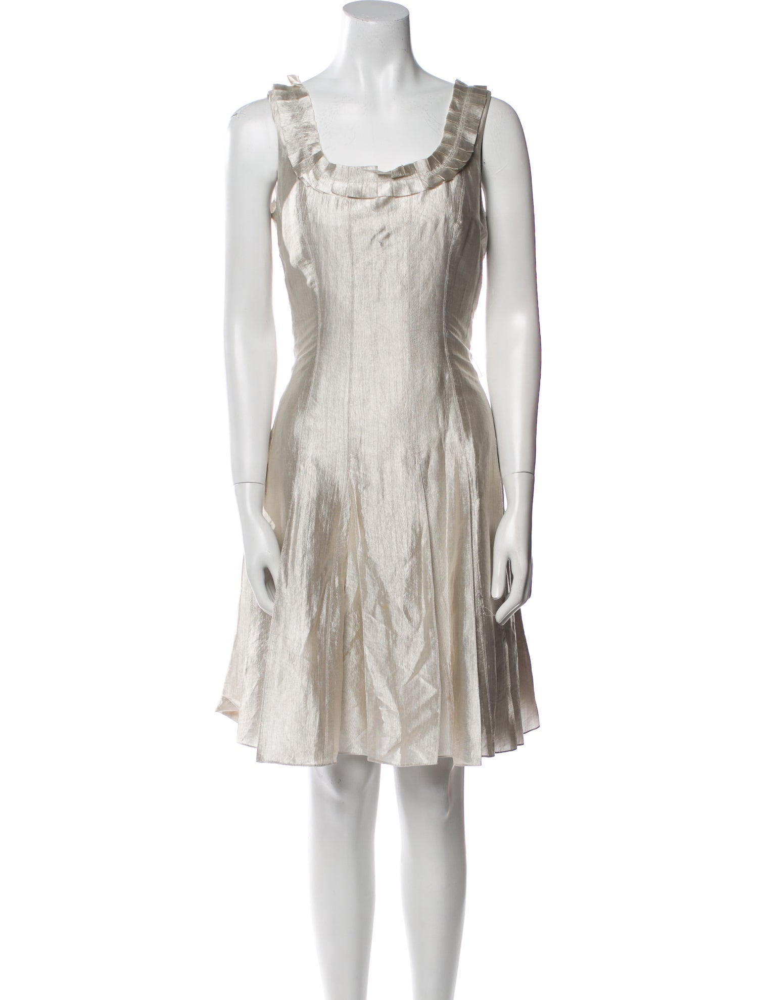 Badgley Mischka Scoop Neck Mini Dress