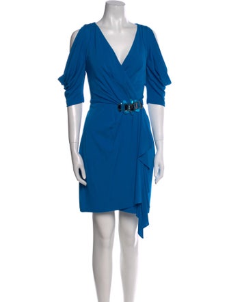 Badgley Mischka V-Neck Mini Dress