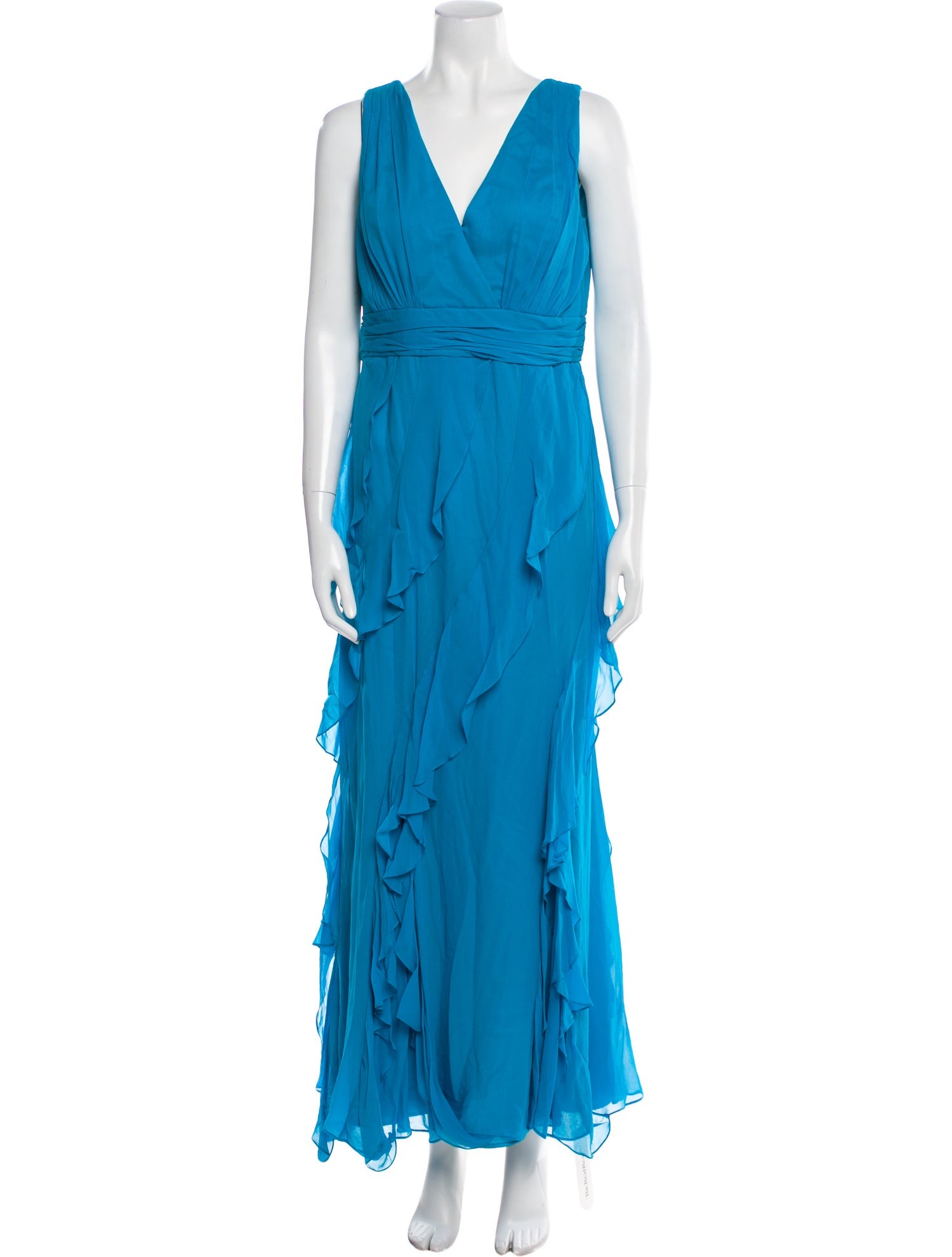 Badgley Mischka Silk Long Dress