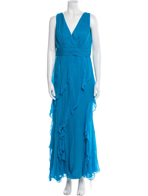 Badgley Mischka Silk Long Dress