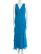 Badgley Mischka Silk Long Dress
