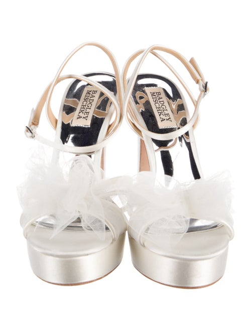 Badgley Mischka Satin Mesh Accents Sandals