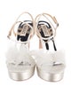Badgley Mischka Satin Mesh Accents Sandals