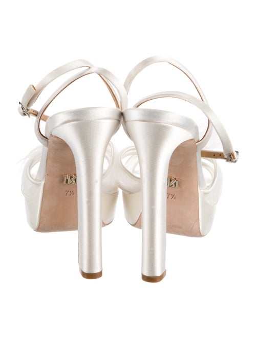 Badgley Mischka Satin Mesh Accents Sandals