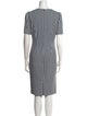 Badgley Mischka Plaid Print Knee-Length Dress