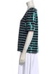 Badgley Mischka Striped Scoop Neck T-Shirt