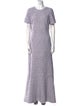 Badgley Mischka Lace Pattern Long Dress