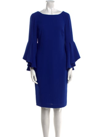 Badgley Mischka Bateau Neckline Knee-Length Dress