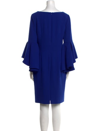 Badgley Mischka Bateau Neckline Knee-Length Dress