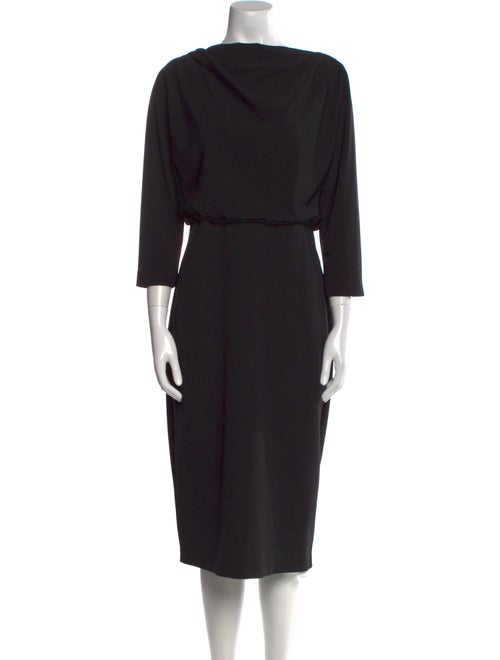 Badgley Mischka Cowl Neck Midi Length Dress