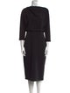Badgley Mischka Cowl Neck Midi Length Dress