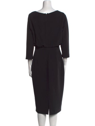 Badgley Mischka Cowl Neck Midi Length Dress