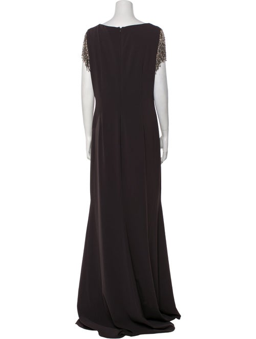 Badgley Mischka Square Neckline Long Dress