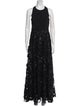 Badgley Mischka Lace Pattern Long Dress