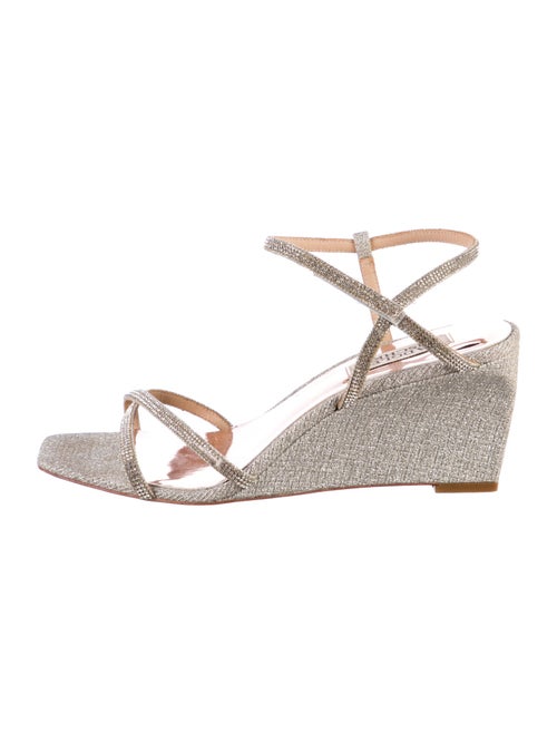 Badgley Mischka Glitter Crystal Embellishments Espadrilles