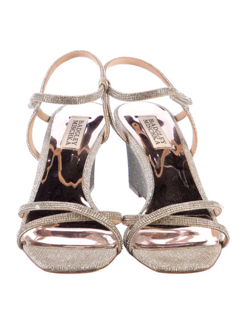 Badgley Mischka Glitter Crystal Embellishments Espadrilles