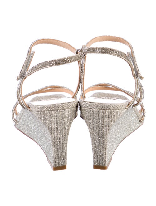 Badgley Mischka Glitter Crystal Embellishments Espadrilles