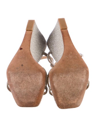 Badgley Mischka Glitter Crystal Embellishments Espadrilles