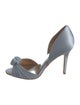 Badgley Mischka Satin Crystal Embellishments D'Orsay Pumps
